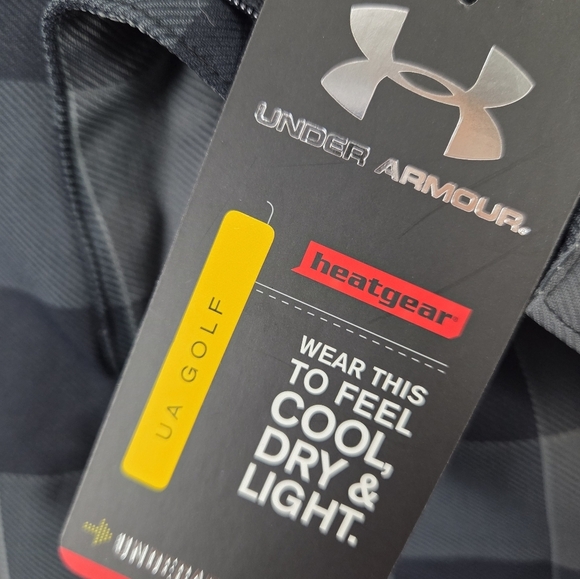 NWT Under Armour Men's Loose Fit Heat Gear Plaid Flat Front Golf Shorts Size 34 - Picture 11 of 11